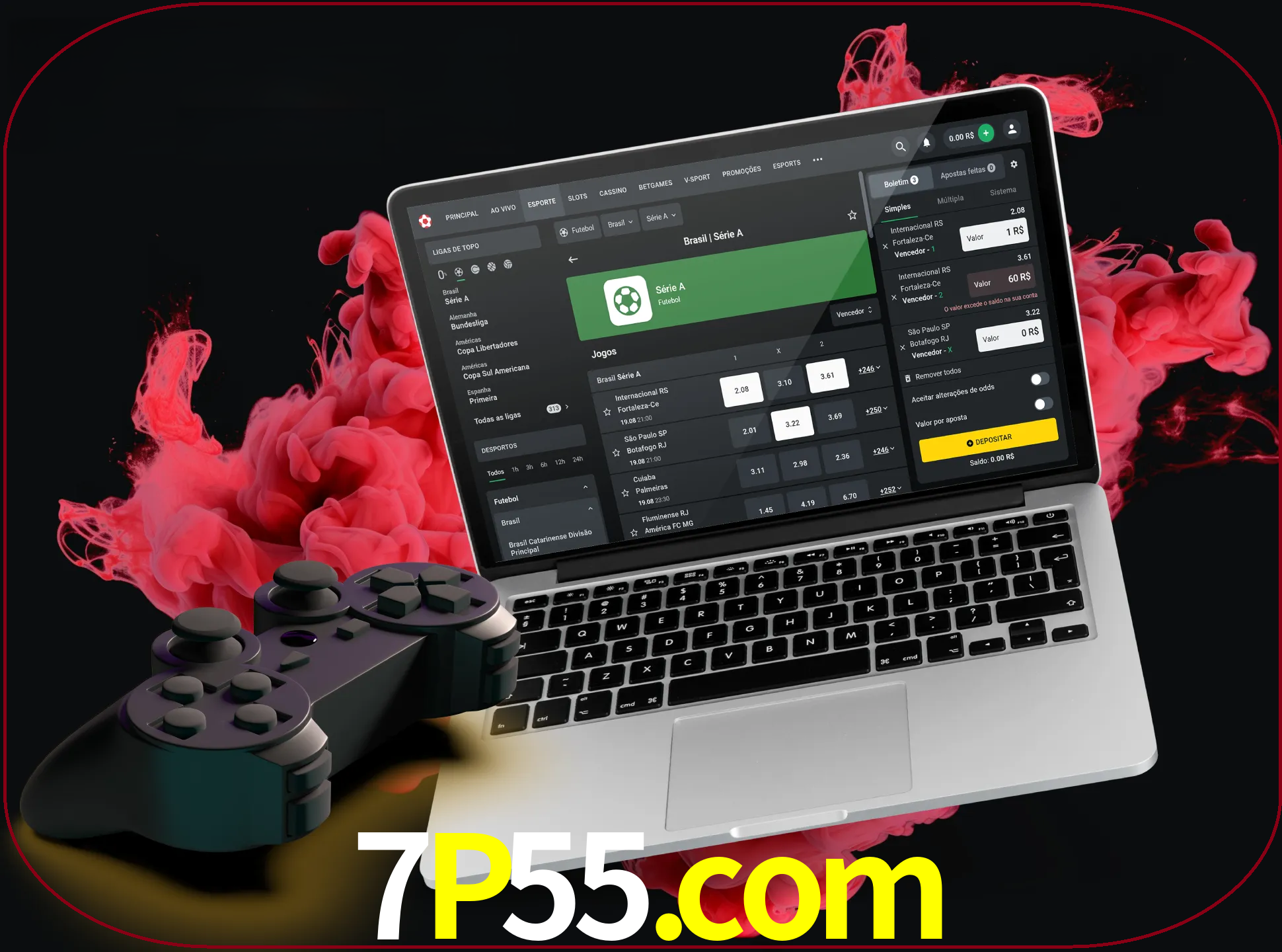 Visite a secção especial de jogos de vídeo em 7p55 para descobrir em que jogos pode apostar e ganhar muito dinheiro.
